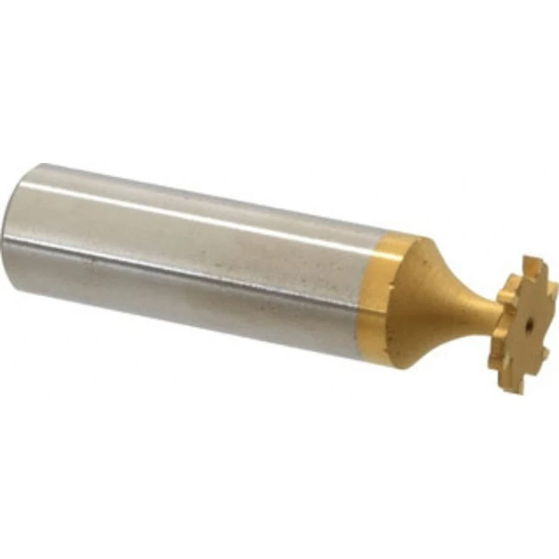 Made in USA ANSI 204 (Old Std # 1) 1/2 Cut Diam, 1/16 Cut Width, 1/2 Shank, Straight-Tooth Woodruff Keyseat Cutter Ca...